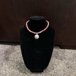 Hand Crafted Purple Spiny Oyster & Sterling Silver Concho Beaded Necklace-OOAK